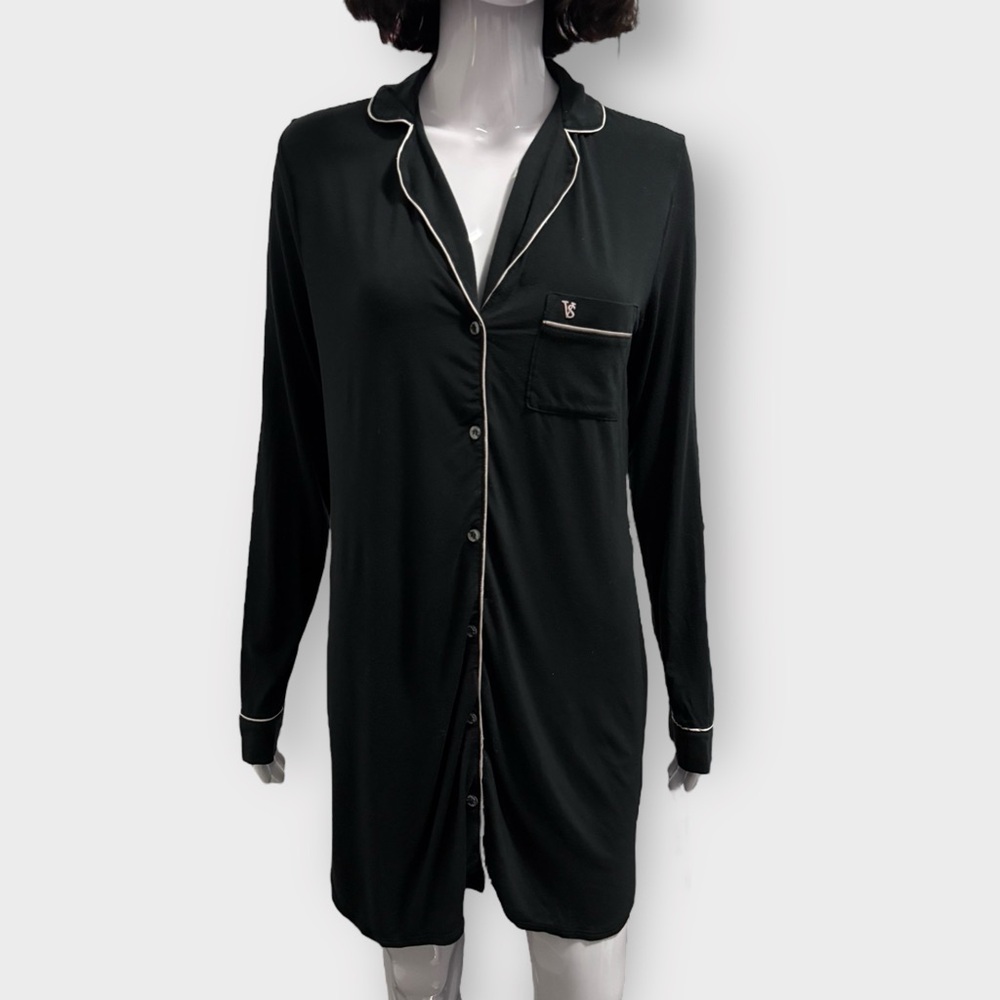 Victoria Secret Modal Black & Pink Sleep Shirt